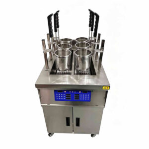Vertical Lift Fryer, Dual Tank with 6 Baskets