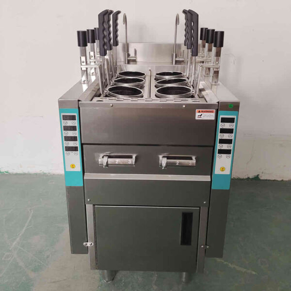 Automatic Lift 6-Basket Electric Pasta Cooker (14cm Baskets)
