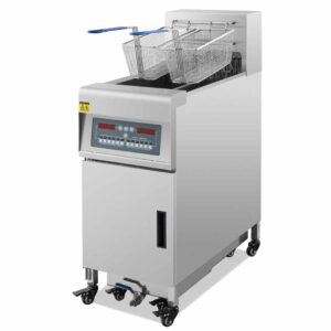 Vertical Single Tank Digital Fryer with Oil Filter Pan